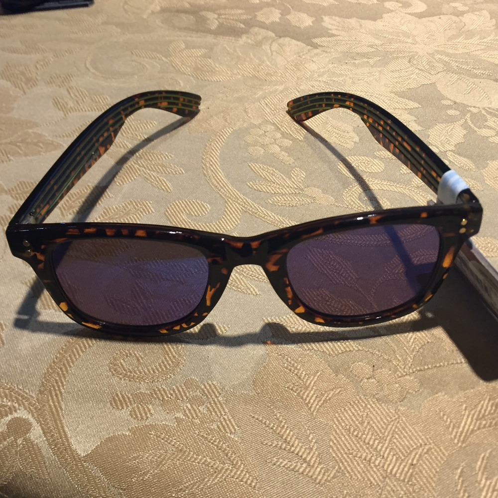 BNWT TIGER BLACK/BUTTERSCOTCH FRAME W/BLUE LENS - Picture 3 of 4